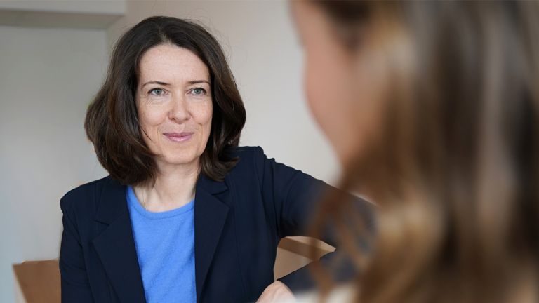 Meike Fabian během rozhovoru